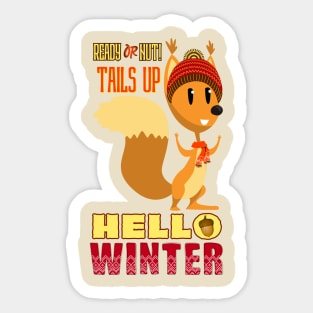 Winter Ready: Tails Up Squirrel Sticker